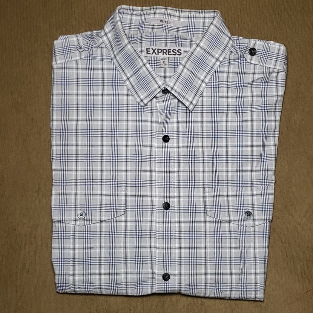 🃏🃏 Express Short Sleeve Button up Shirt XL 17